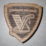 Décapsuleur en chêne– Blason Diables Rouges