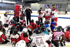 "Inscription hockey Valenciennes - jeunes joueurs en entraînement